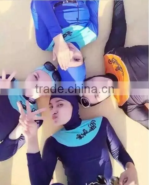 open hot sexy girl photo muslim women swimwear waterproof