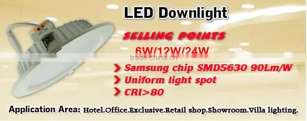 8Inch 24w recessed ip33 smd LED Downlight European round ceiling UL CE RoHS