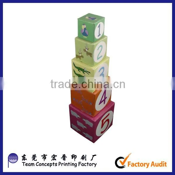 decorative diy educational toy cardboard paper block for kids