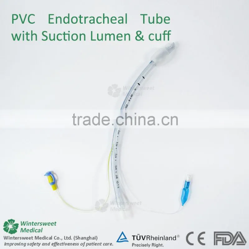 PVC Cuffed Endotracheal Tube With Suction Lumen China Manufacturer