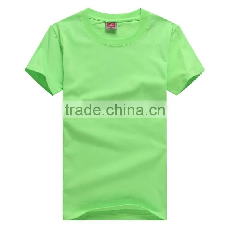 Plain T-shirt blank T-shirt high quality 100%cotton cheap fashion round neck T-shirt