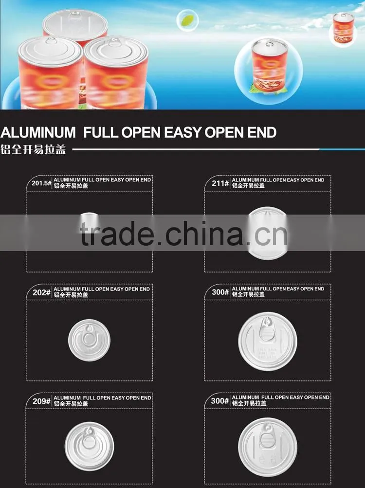 401# 99mm aluminium half open eoe easy open end