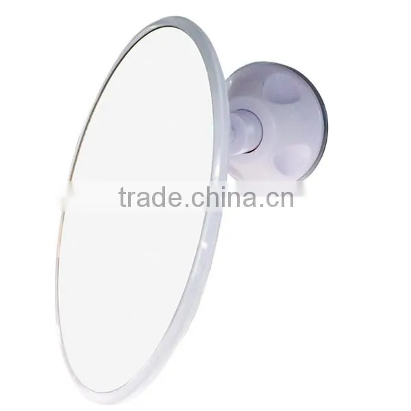Round swivel fogless 10X magnifying suction cup makeup mirror for any one