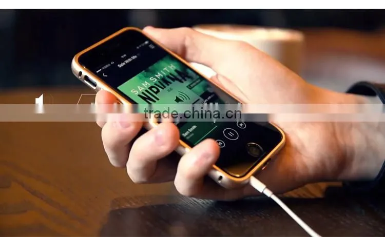 3in1cowhide case and metal bumper,aviation aluminum,PC, For iphone 6/plus Style case cover,