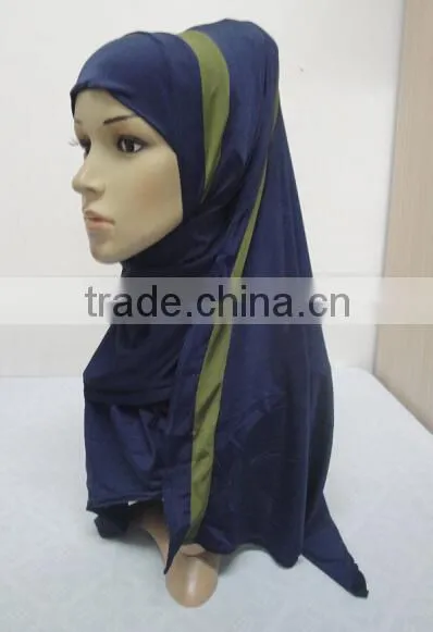 H301 latest one piece instant hijab with shawl,muslim scarf