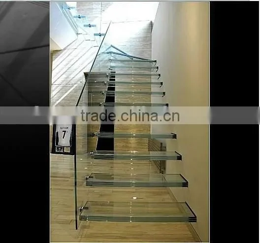 Hidden stringer wooden floating stairs/staircase made in China--YUDI