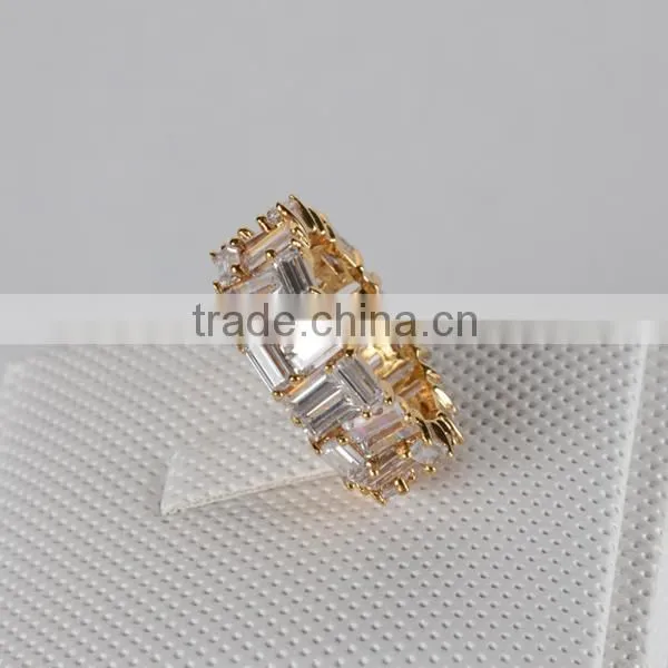Wholesale Jewelry Princess Cut CZ Diamond Silver ring