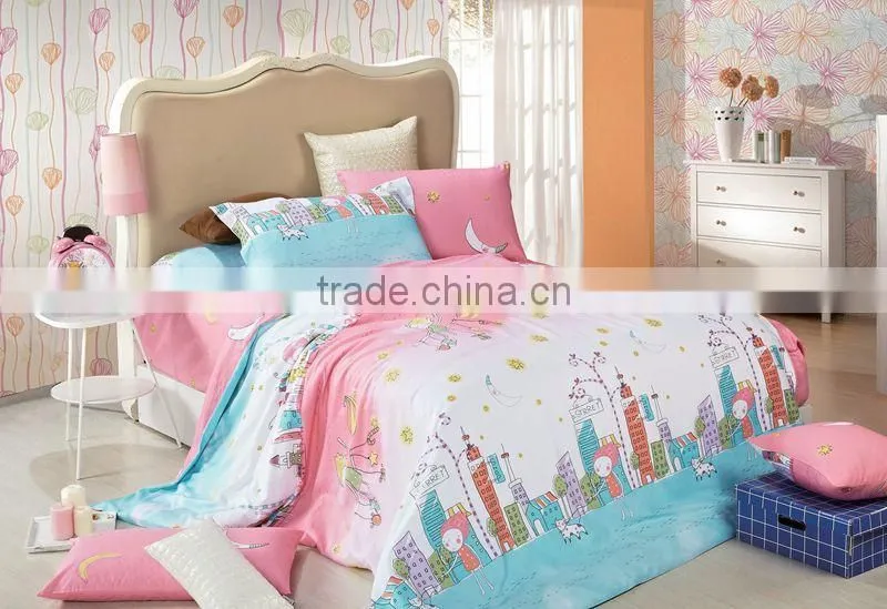100% cotton128*68 pigment printed kids bedding set