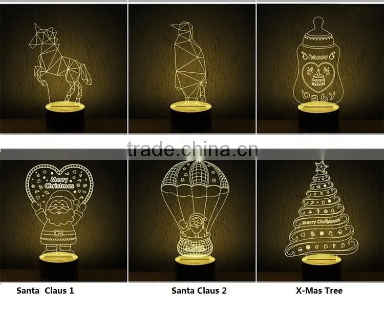 New Model 3D LED Lamp with Temperature Sensing Color Change Function
