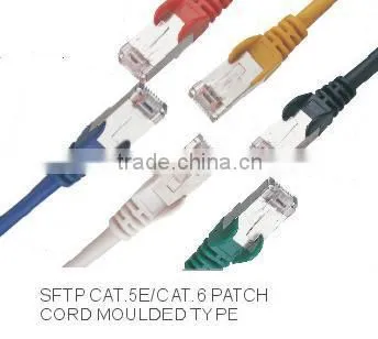 SFTP Cat5E/Cat6 4P4C moulded patch cord/network cable