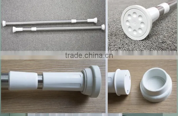 Spring Loaded Extendable Telescopic Shower rod, Adjustable Tension Shower Curtain Rod Rail Pole Rods Rails