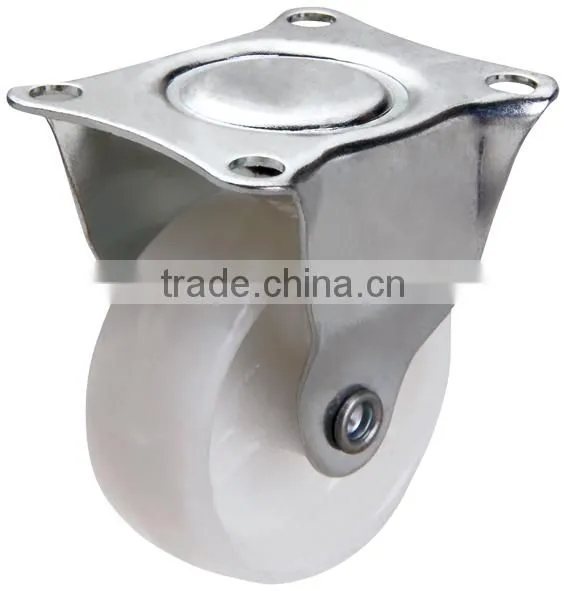 2inch white PP caster with side brake