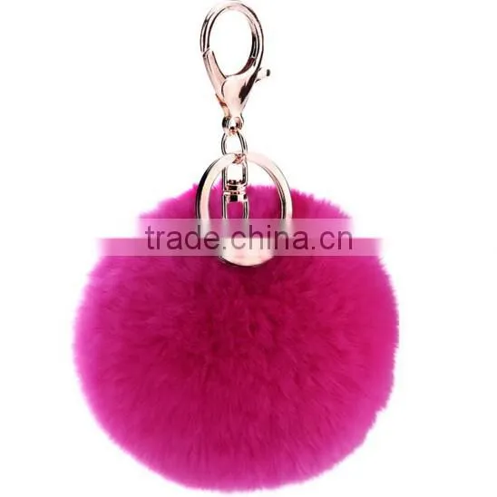 Bag ball rabbit hair keychain with different pendant