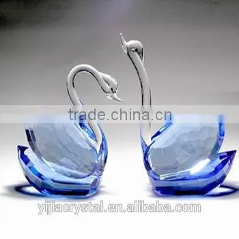 2015 new design mix colors best seller factory directly sale crystal couple swan for wedding gift