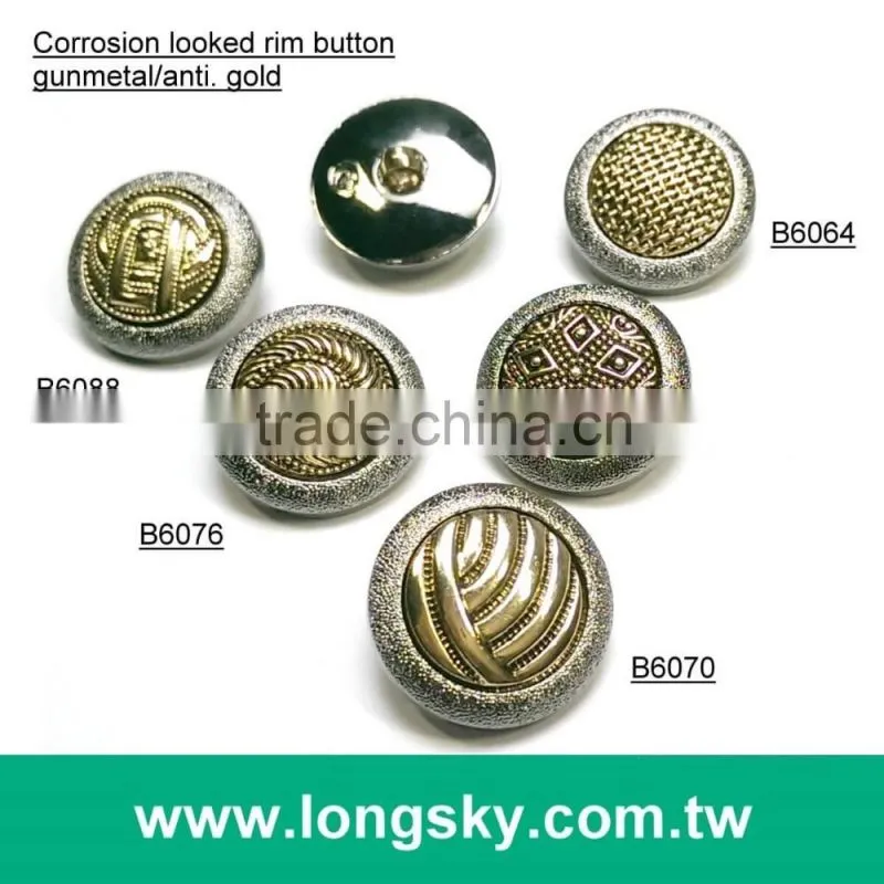 (#B6065/15mm, 21mm) 2 pieces combination button for winter fashion garments