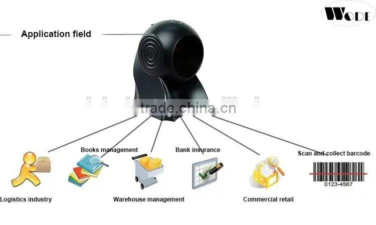 1D laser automatic Omni Directional handfree Barcode Scanner Table Barcode Scanner