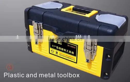 Plastic and metal toolbox
