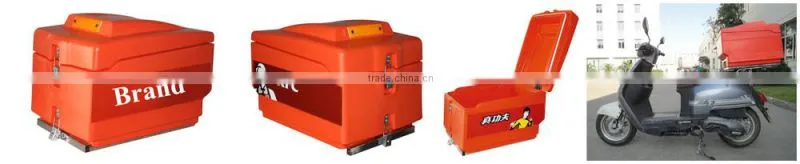 Scooter food delivery box, made from food grade plastic LLDPE