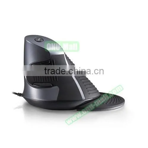 Amazon Top Sales DeLUX Upright Mouse, Comfortable Wired Vertical Ergonomic Mouse