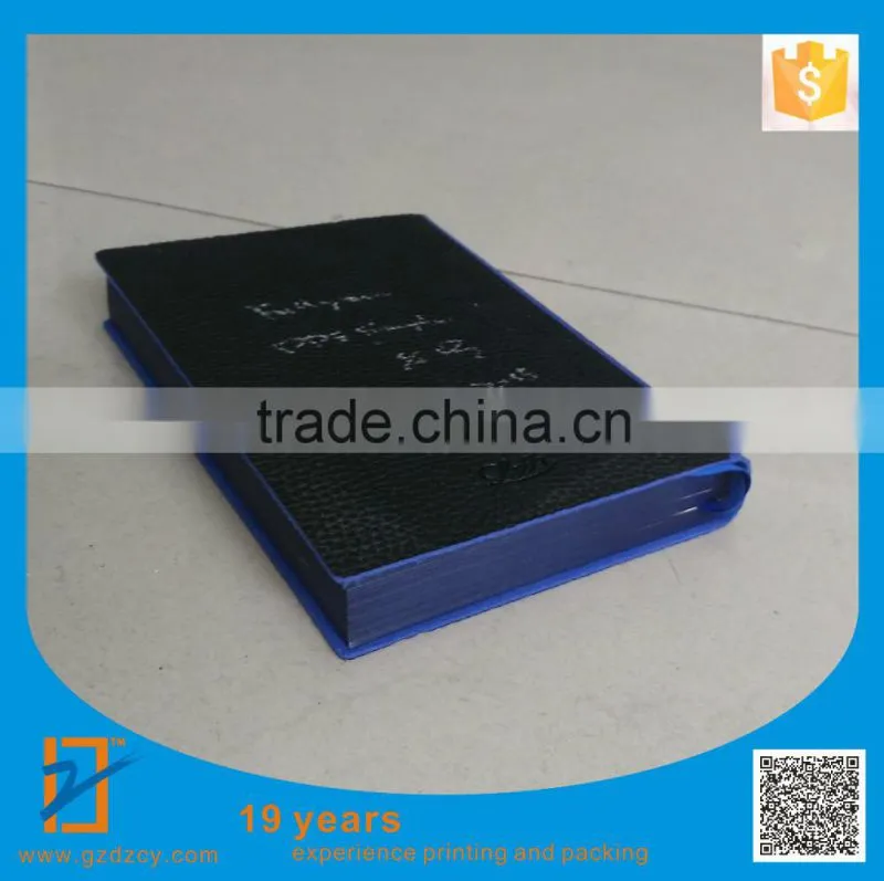 Custom notebook, leather notebook, black blue notebook, free shipping