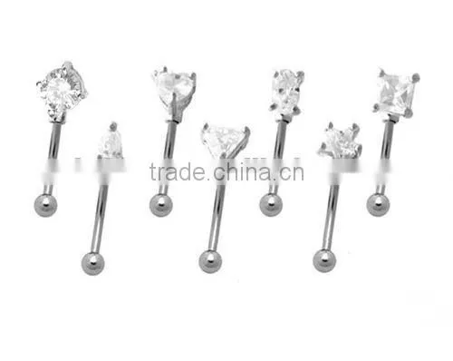 Steel Eyebrow Curve Ear Cartilage Tragus Helix Barbell