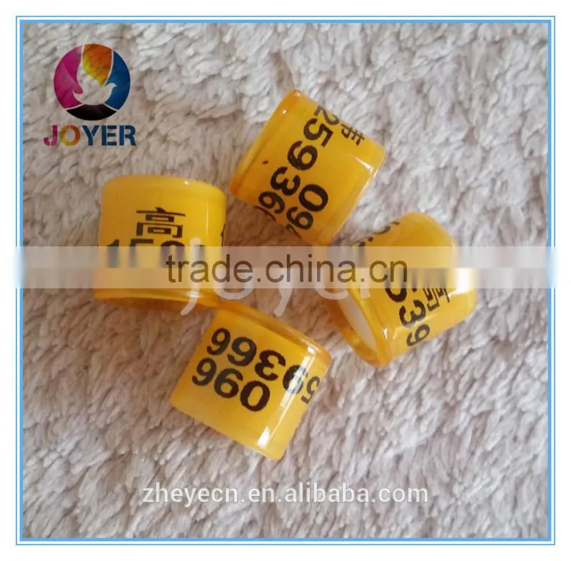 beautiful plastic transparent full plastic bands cheapest custom with name phone photo pigeon ring