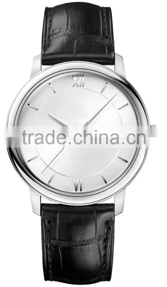 New simple leather band watches men luxury brand