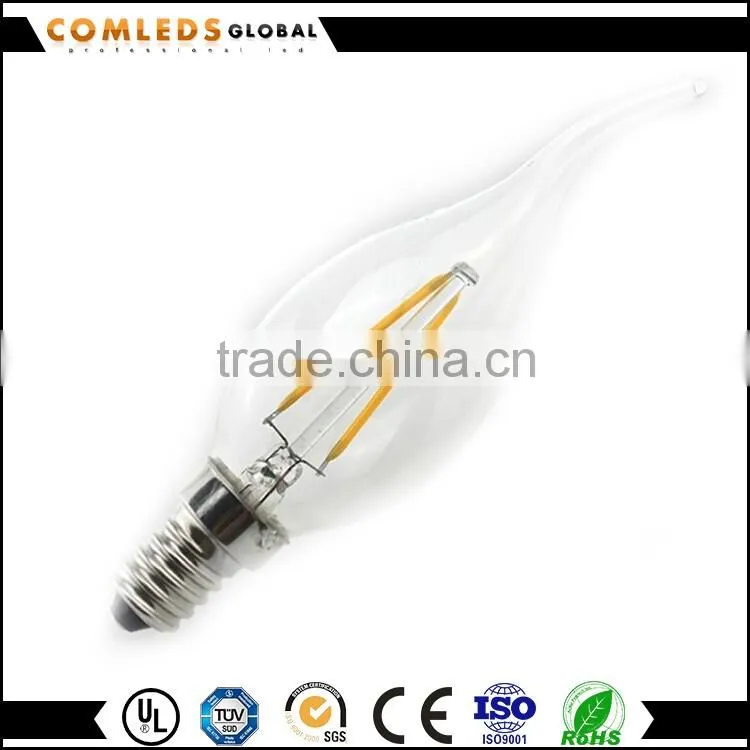 super high lumen edison led bulb light , led filament candle 4w c35