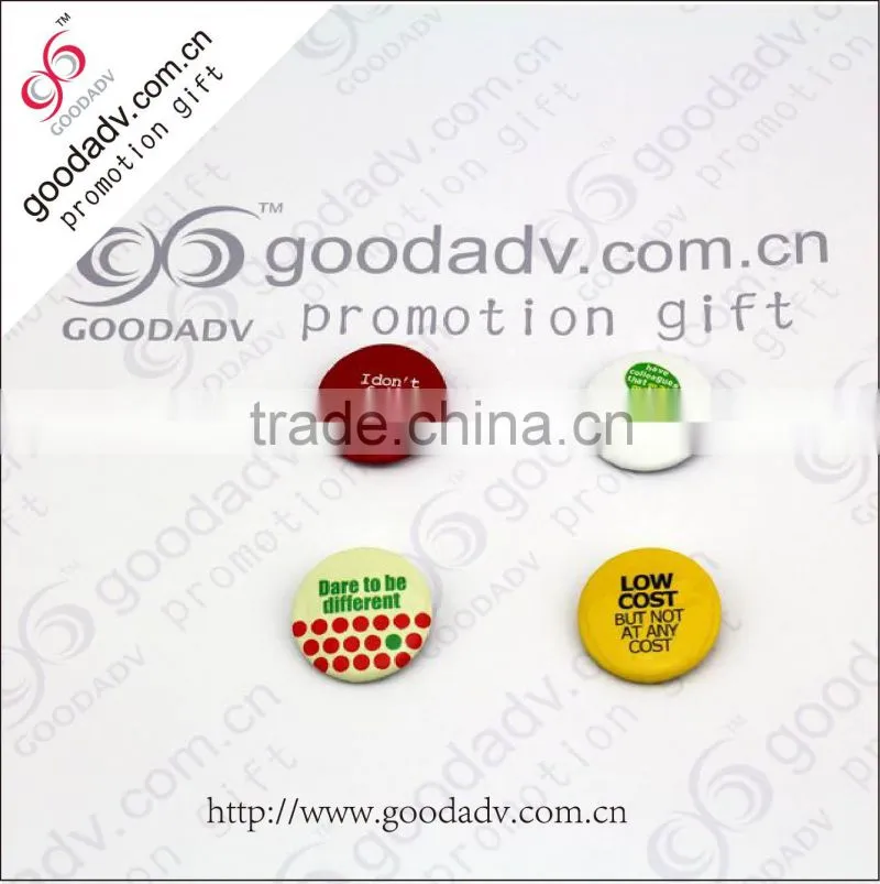 Factory outlet top grade quality lovely rounded tin button badge