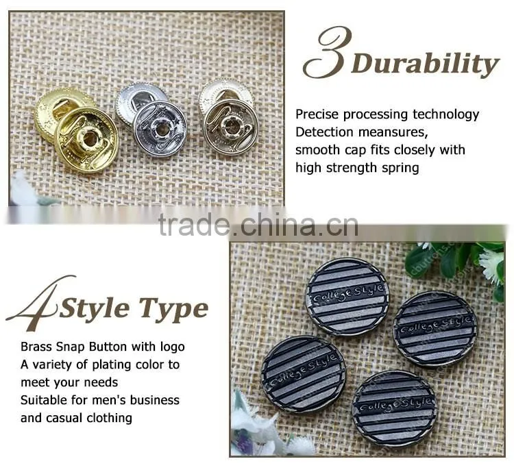 Metal Color Press Metal Snap Button for Jacket and Bag Accessories