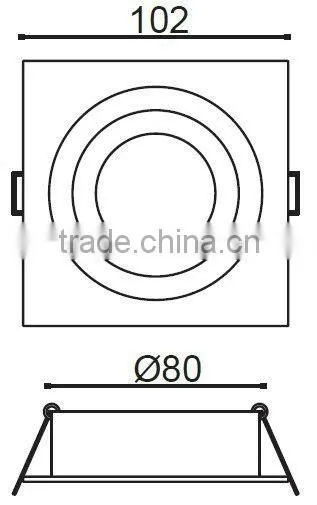 LY8002 ST304 body decorative ceiling light plate