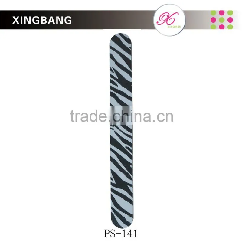 professional salon nail file, manicure tools with leopard design, trimmed nail tools