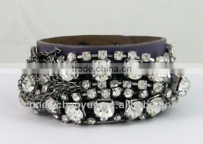 2013 new jewellry adjustable infinity fashion jewelry genuine leather bracelet