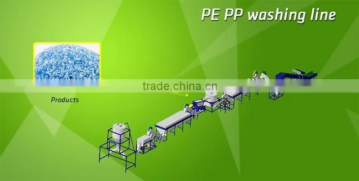 PE PP shredded pipe scraps plastic recycling line