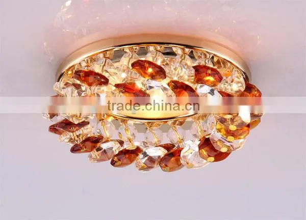 modern MR16 gu5.3 gu10 AB multi color crystal beads chrome iron base led spot light for indoor ceiling decoration