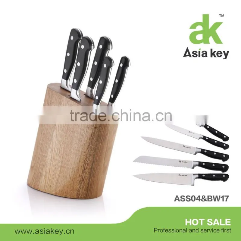 Knife made in China kitchen knife set,wooden block