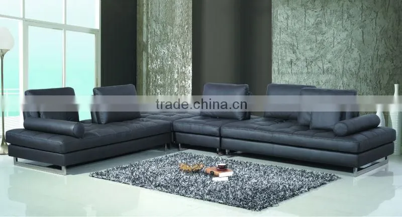 Germany living room furniture 7 seater sectional genuine leather sofa set