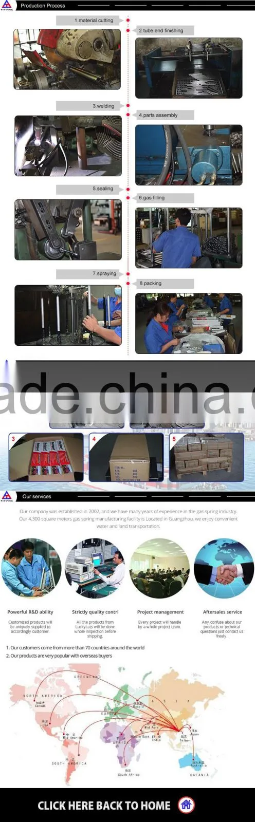 sofa gas spring/sofa lockable gas spring