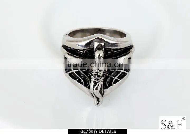 14531138 court jewellery store design stainless steel pentagram ring jewelry