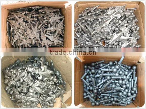decorative wrought iron spears used for garden gate