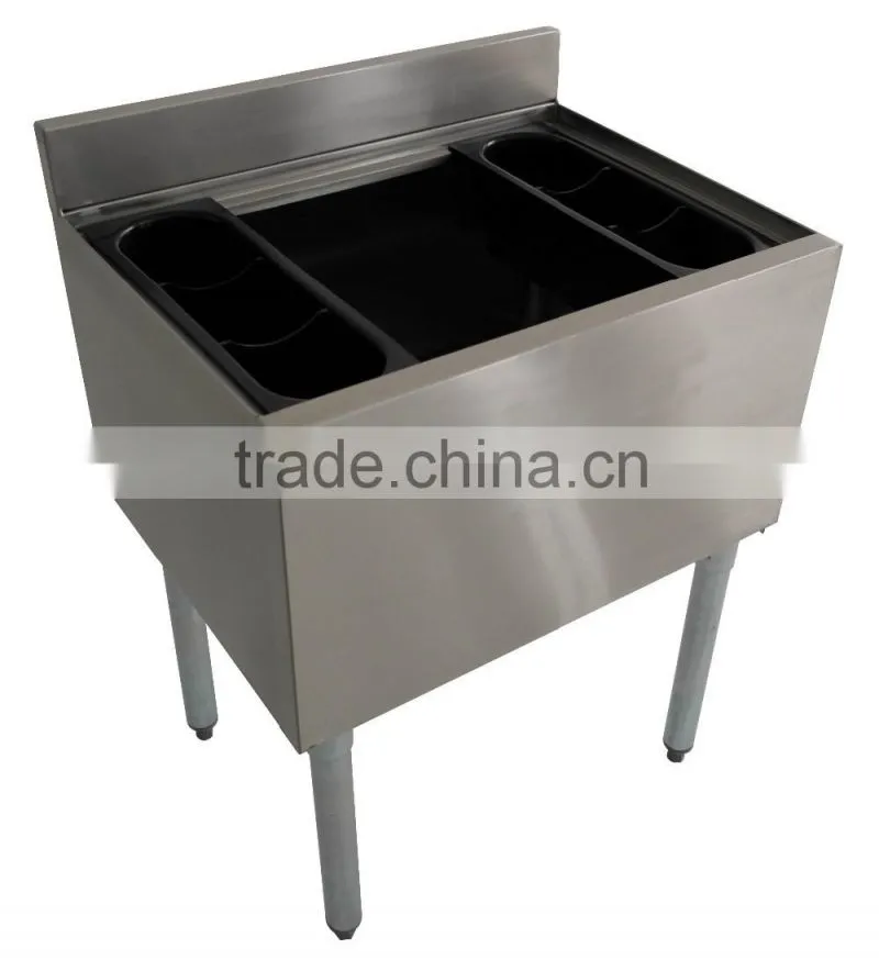 NSF Approval Stainless Steel Drop In Ice Bin with cover