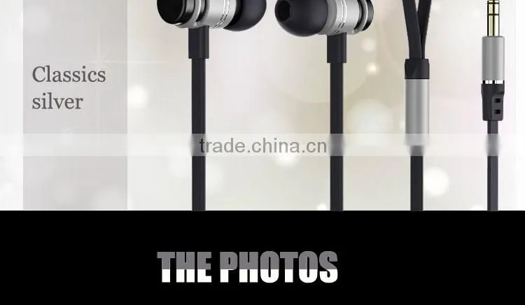 factory supply heavy bass in-ear metal earphone