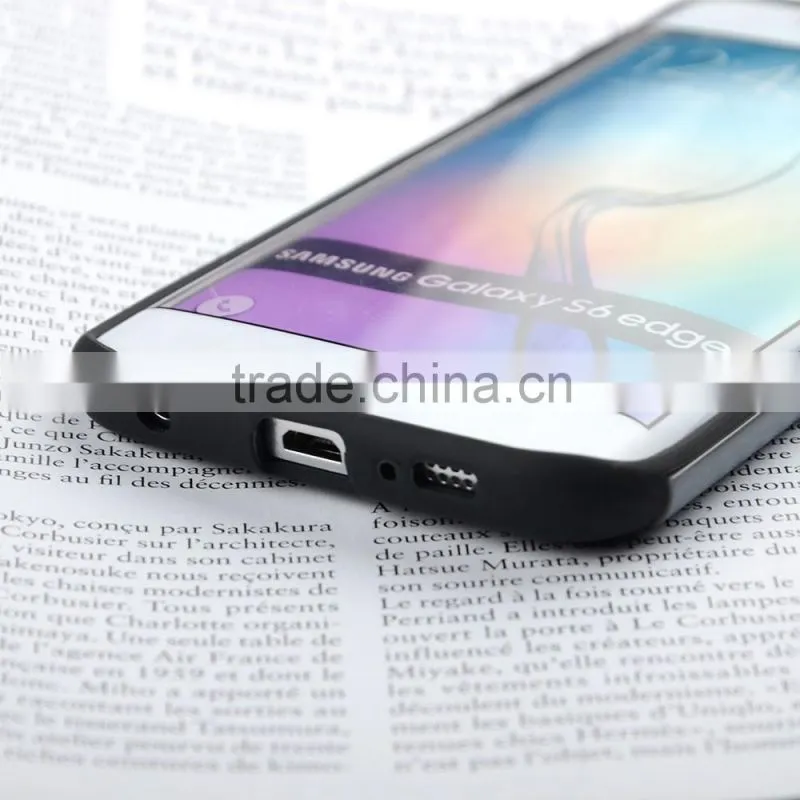 C&T Hybrid Metallized Bumper Brushed Dual Layer Portective Cover for Galaxy S6 Edge+ (Plus)