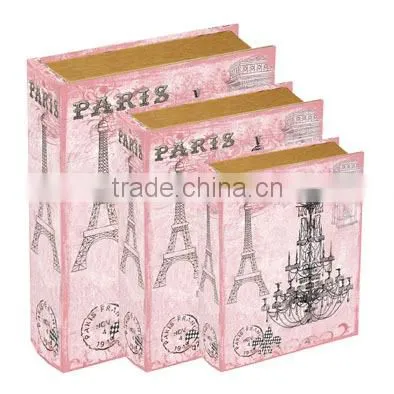 vintage decorative for photo studio props wooden book box