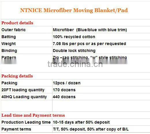 Top Class Furniture Moving Blanket