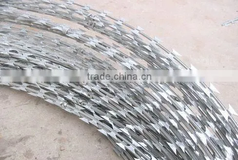 ISO9001 Concertina Fence Barbed Wire Machine Making razor
