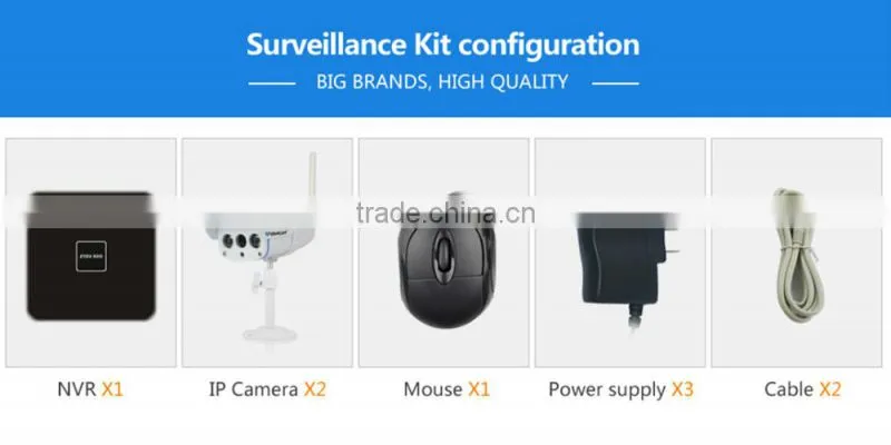 2016 Vstarcam Hot on Sale ip cctv camera kit including one NVR two IP cameras excellent for private homes offices stores shops