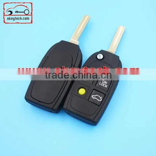 High Quatity Volvo flip remote key shell Car Key Volvo flip 4 button remote key shell