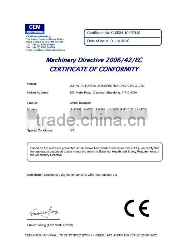 3d wheel alignment machine price with CE