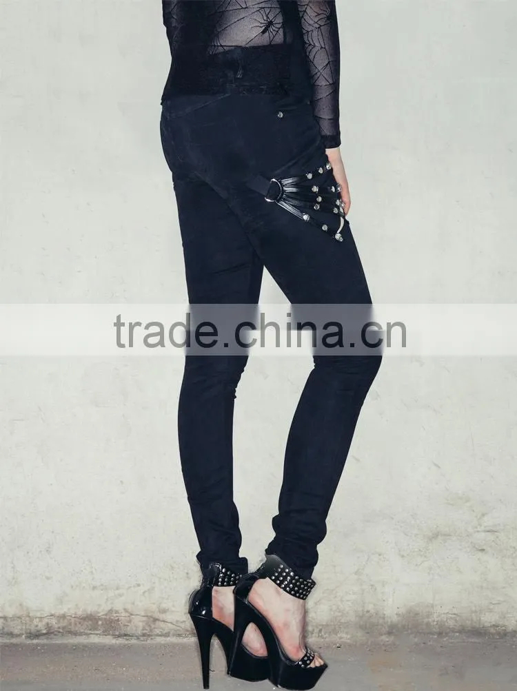 DEVIL FASHION 2015 latest women punk pants/trousers PT006